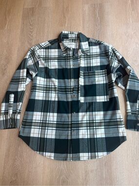 Abercrombie & Fitch Soft A&F Collection Plaid Button-Down Oversized